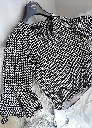 Блуза zara лёгкая женская, на лето, вискоза, s, m