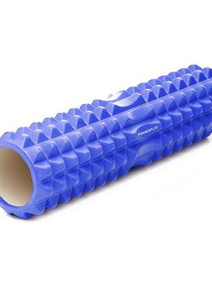 Массажный ролик (роллер) powerplay 4406 eva massage roller синий (45x12см.)