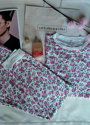 Ніжна натуральна піжама intimissimi у квіточку