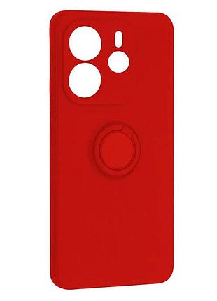 Чехол fiji holder ring для xiaomi redmi note 14 5g бампер с кольцом подставкой red