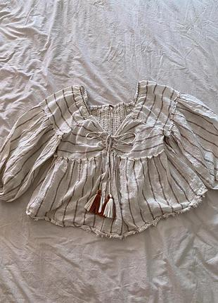 Free people топ блуза бохо l
