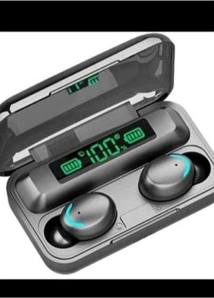 Беспроводные наушники bluetooth tws с павербанком в кейсе зарядка