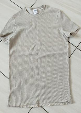 Футболка в рубчик zara