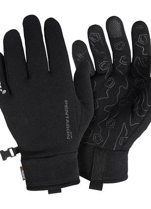 Перчатки тактические зимние pentagon ursus power stretch polartec, черный xl