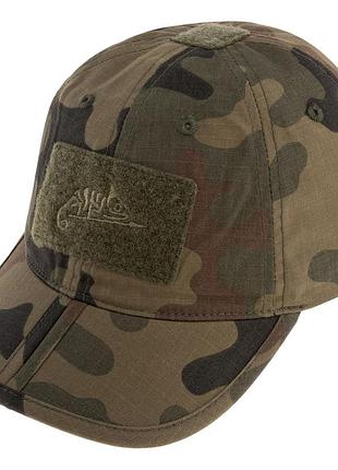 Тактическая кепка helikon polycotton ripstop складная. лесная пантера