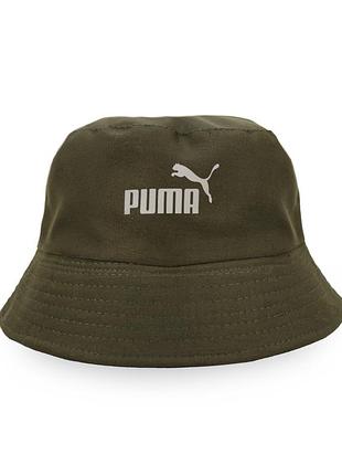 Панама однотонна універсальна puma бавовна олива/хакі