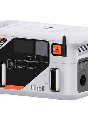 Портативная зарядная станция пзу litheli 800 вт, 724 вт*ч, lifepo4 + 2 power bank
