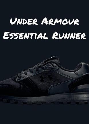Мужские кроссовки under armour essential runner all black