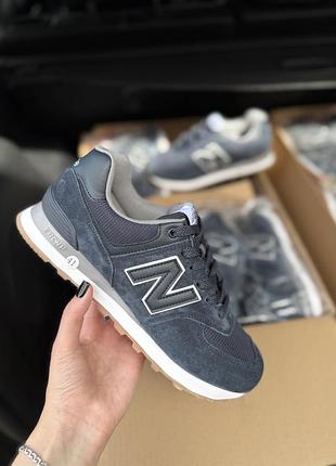 Чоловічі кросівки new balance 574 замша + текстиль