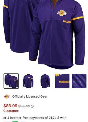 Шикарная новая редкая ветровка бомбер коллаборация lakers adidas!!!