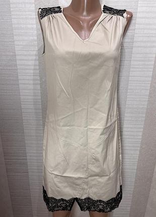 Blumarine котонова сукня з ажурними вставками
