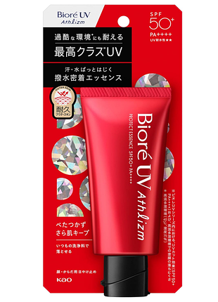 Kao biore uv athlizm skin protect essence spf50+ pa++++ максимально стійкий сонцезахисний крем, 70 гр.