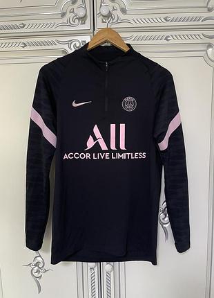 Кофта футбол nike psg paris saint-germain strike away dri-fit soccer drill top dh0536-011