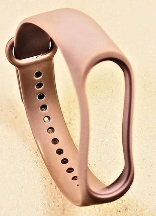 Ремешок для xiaomi mi band 5/6 силиконовый браслет для фитнес-трекера (бледно-розовый)