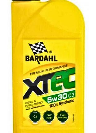 Cинтетическое моторное масло bardahl xtec 5w30 c3 1л