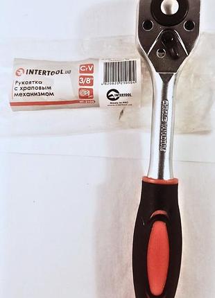 Рукоятка (трещетка) с храповым механизмом intertool ht-2105