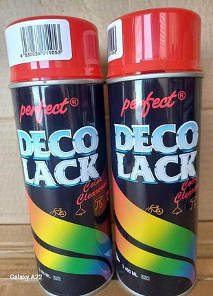 Емаль perfect deco lack червона алкідна 400 мл (ral3020)