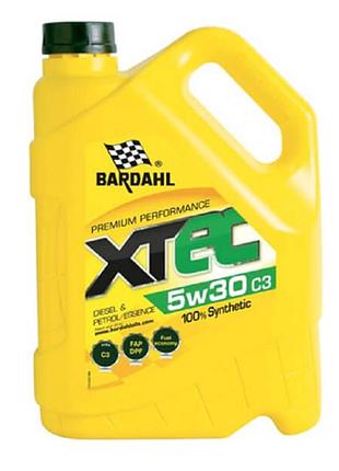 Моторна олива bardahl xtec 5w30 c3 синтетична 100% 4л (36302)