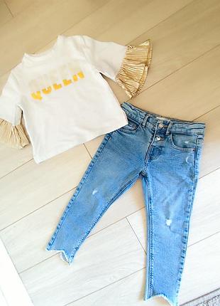 Джинсы zara на девочку 98-104