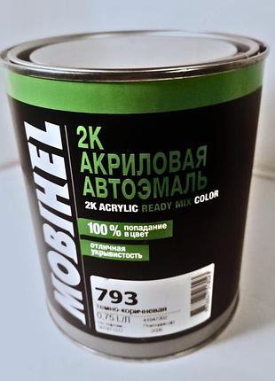 Автоемаль mobihel 793 темно-коричнева акрілова 0.75 л