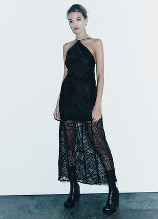 Вечернее платье-слип от zara, размер xl