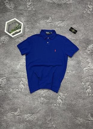 Синя футболка поло polo ralph lauren оригінал чоловіча ральф лорен