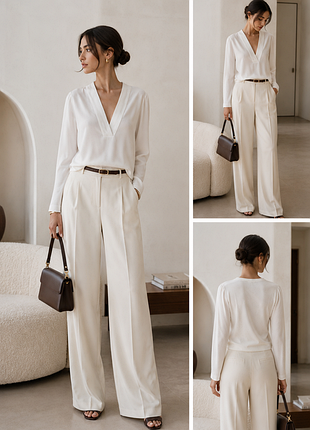 Блуза из модала и коттона от massimo dutti