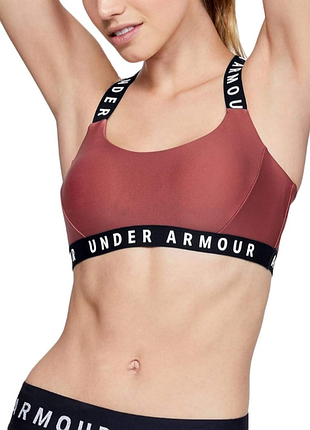 Спортивный топ с надписью лого бюстгальтер ✨under armour✨ wordmark strappy бюст лиф бра для занятий спортом