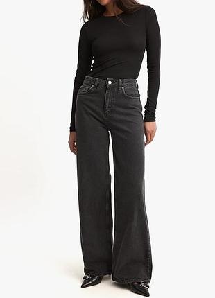 Графітові джинси wide leg