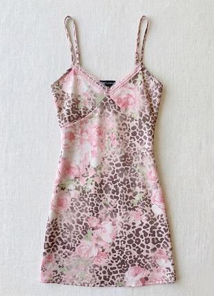 Вінтажна міні суня у білизняному стилі y2k vintage slip dress