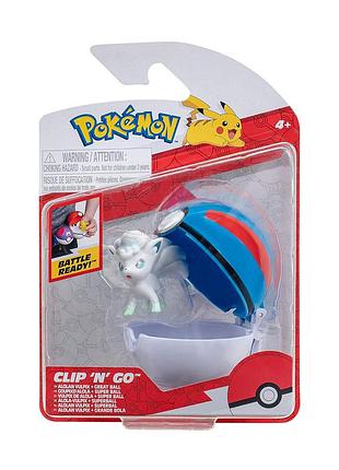 Игровой набор pokemon w14 - алола вульпикс в покеболе (игровая фигурка, покебол)