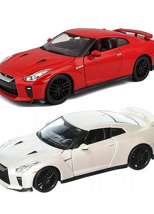 Автомодель - nissan gt-r (ассорти красный, белый металлик, 1:24)