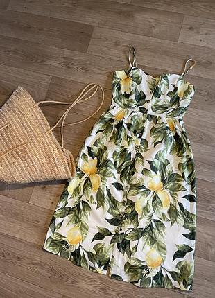 Плаття-сарафан h&m льон