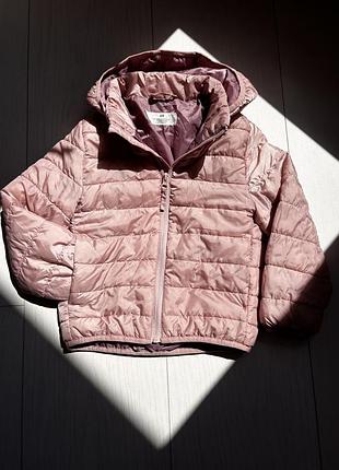 Курточка для дівчинки h&m рожева, капюшон відстібається