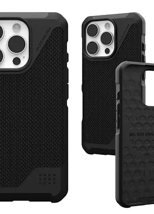 Чехол uag для apple iphone 16 pro metropolis lt magsafe (114452113940) kevlar black