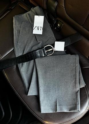 Zara нові сірі класичні брюки