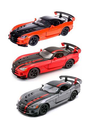 Автомодель - dodge viper srt10 acr (ассорти оранч-черн металлик, красно-черн металлик, 1:24)
