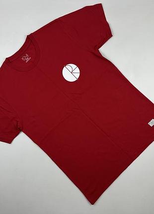 Чоловіча футболка polar fill logo & label червоного кольору розмір l