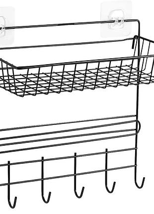Настенная полка stenson td01344/m50255, металлическая 30х14х29см black