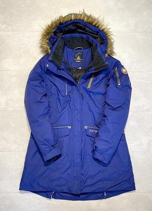 Icepeak by felix buhler женская зимняя куртка парка 46 синяя курточка