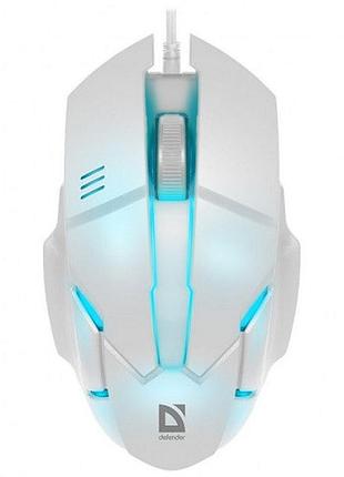 Мишка defender 52983 host mb-982 3кн 1000dpi 7 кольорів біла
