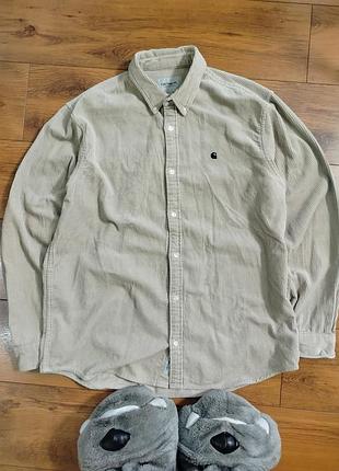 Мужская велюровая рабочая рубашка carhartt