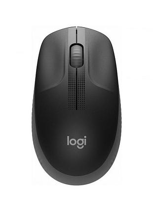 Мышь logitech m190 charcoal 1000 dpi беспроводная usb full size (910-005905)