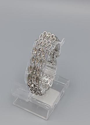 Шикарный винтажный браслет серебряного цвета
