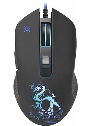 Мышка defender sky dragon gm-090l игровая 6кн 3200dpi с ковриком подсветка