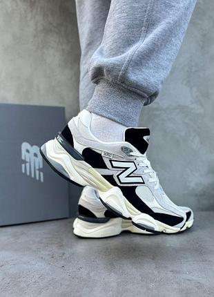 Мужские кроссовки new balance 9060 black white демисезон весна-осень