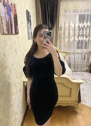 Велюрова сукня