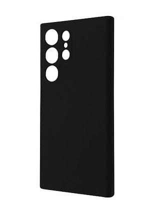 Чехол-накладка wave full silicone cover для samsung galaxy s23 ultra, черный