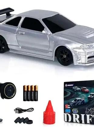 Машинка для дрифту міні jiabaile drift car 1/43 4wd на радіокеруванні nissan skyline gt-r 4304