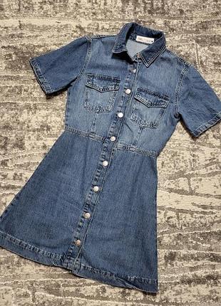 Джинсовое платье, сарафан, платье zara
